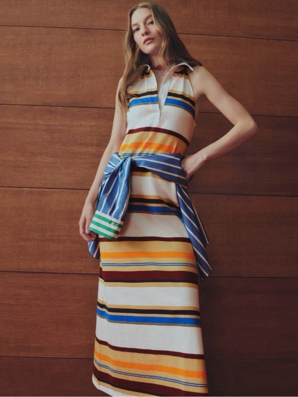 Rosie Assoulin x Target Striped Sleeveless Polo Dress, S